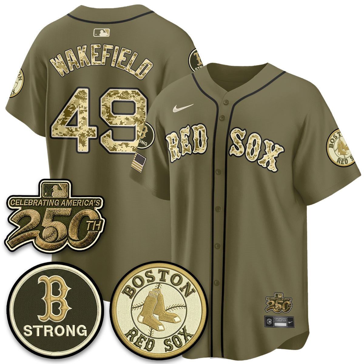 Boston Red Sox 2026 Armed Forces Day Jersey V2 - Stitched