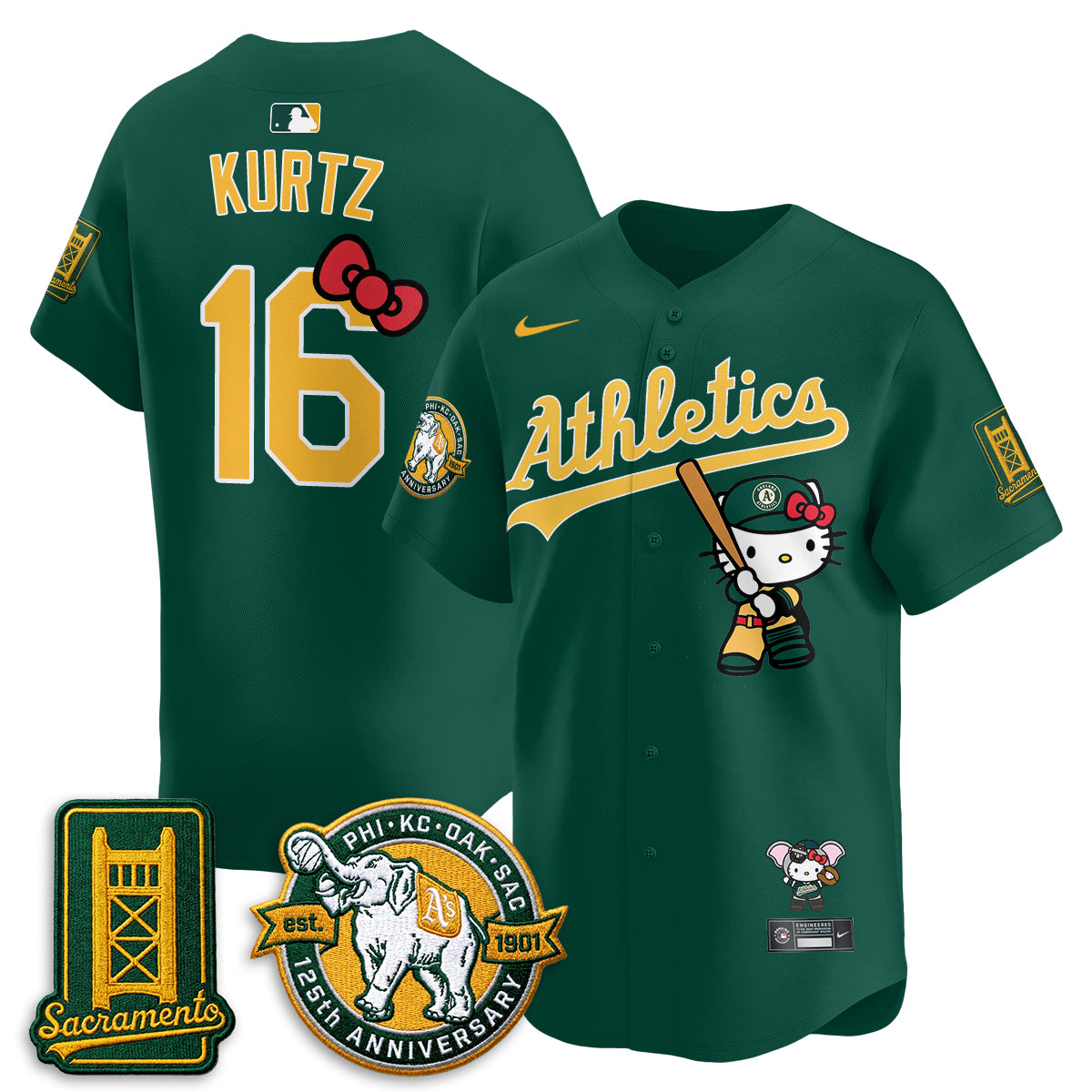Athletics x Meow KT 2026 Vapor Limited Jersey - Stitched