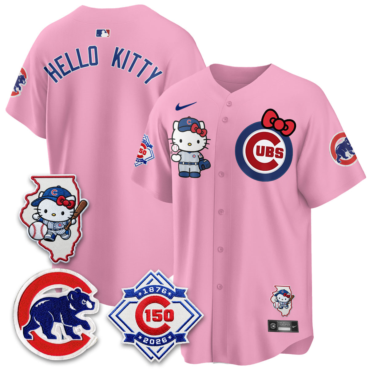 Chicago Cubs x Meow KT Vapor Premier Limited Jersey - Stitched V2