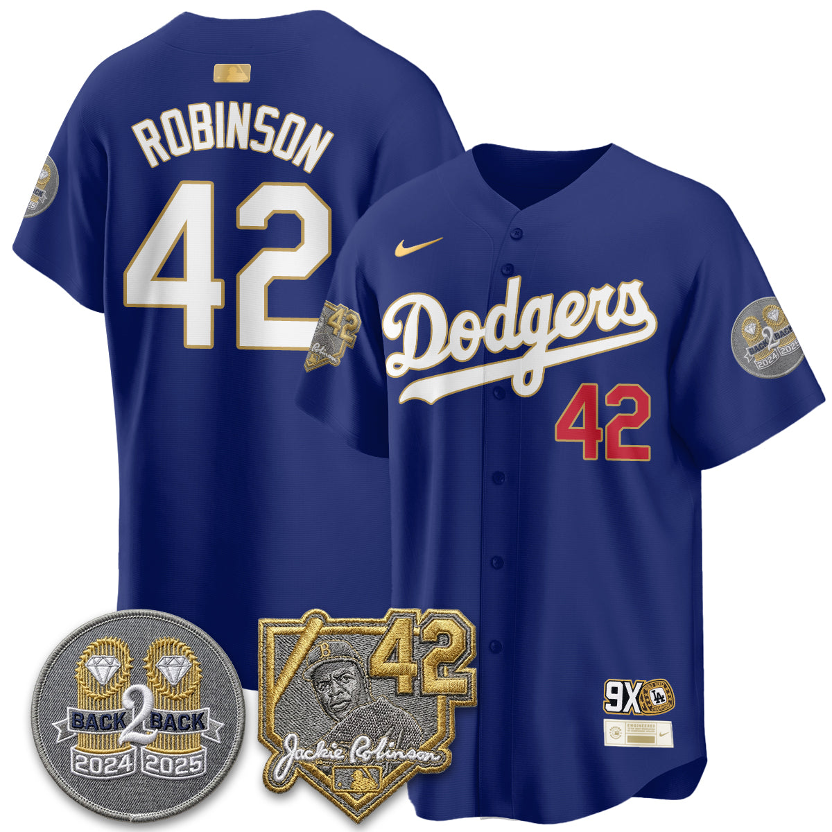 Los Angeles Dodgers - 2026 Jackie Robinson Day Vapor Limited Jersey - Stitched-Cuztomshoes