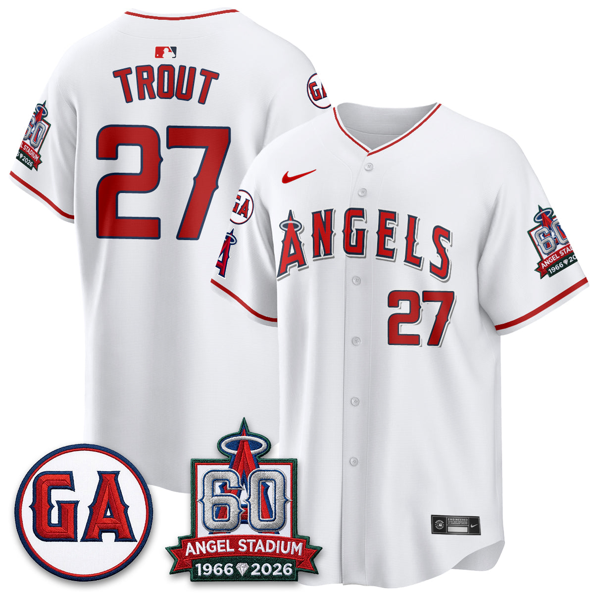 Los Angeles Angels 60th Anniversary Vapor Jersey - Stitched V3-Cuztomshoes
