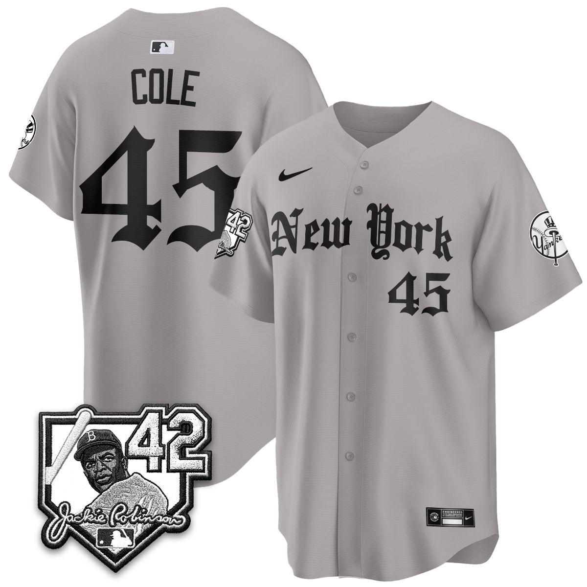 New York Yankees 2026 Jackie Robinson Day Gothic Vapor Limited Jersey - Stitched