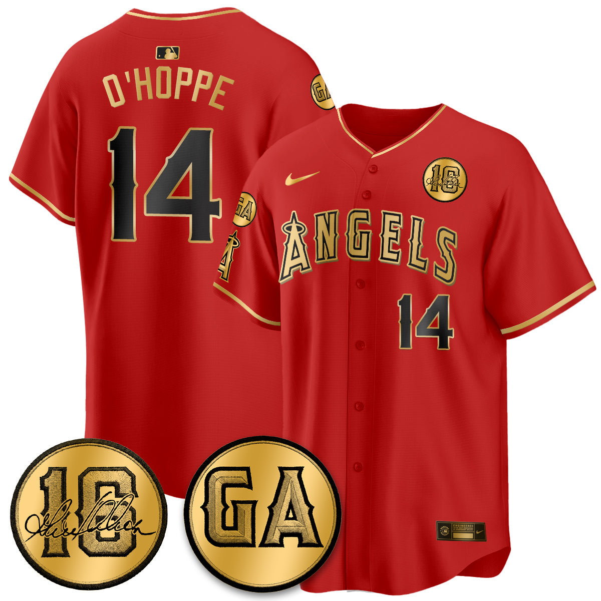 Los Angeles Angels Garret Anderson Tribute Patch Vapor Jersey - Stitched V2-Cuztomshoes