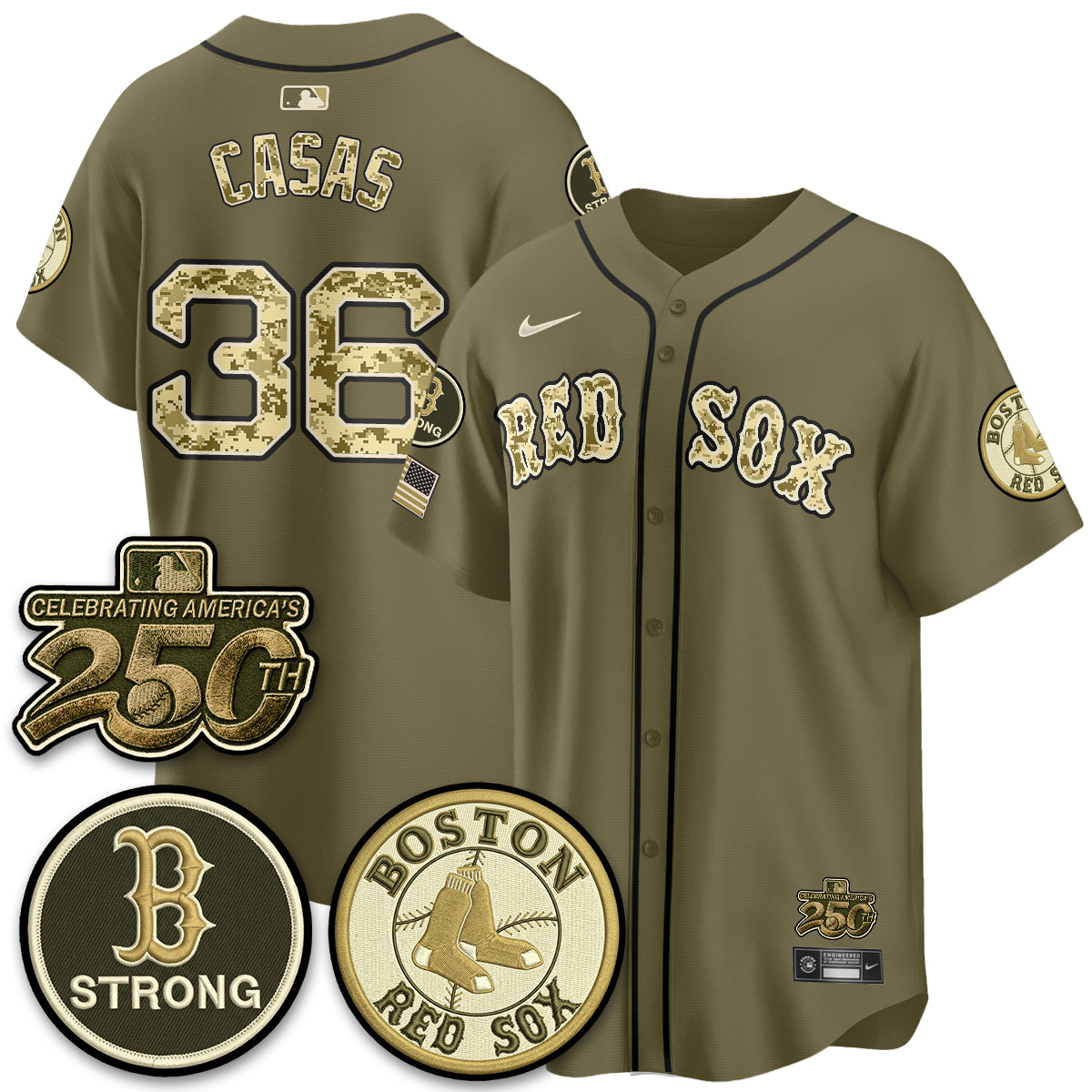 Boston Red Sox 2026 Armed Forces Day Jersey V2 - Stitched