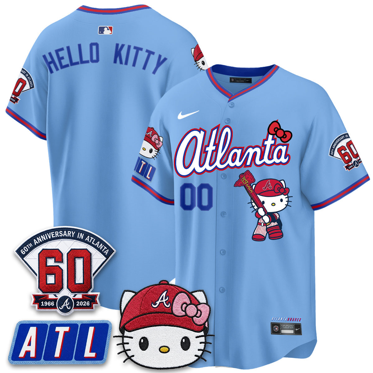 Atlanta Braves x Meow KT 2026 Vapor Limited Jersey - Stitched-Cuztomshoes