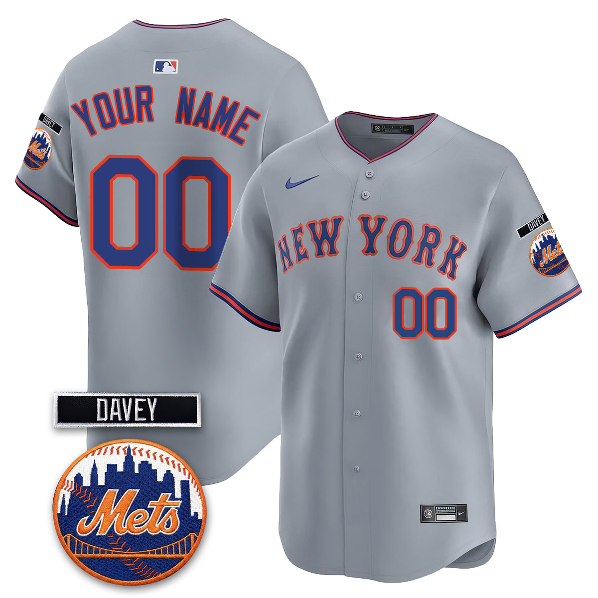 New York Mets 2026 Davey Johnson Memorial Vapor Custom Limited Jersey - Stitched-Cuztomshoes