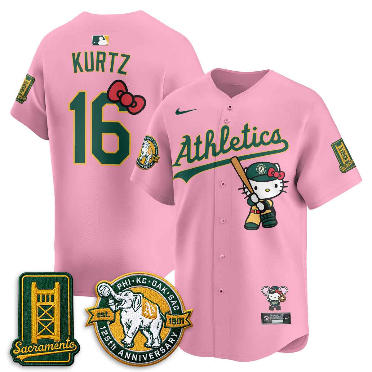 Athletics x Meow KT 2026 Vapor Limited Jersey - Stitched
