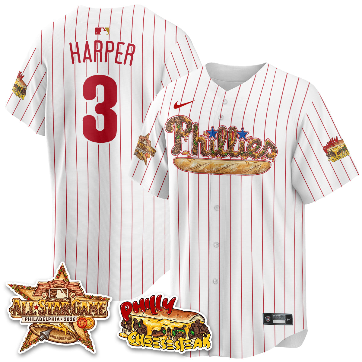 Philadelphia Phillies Cheesesteak Edition Vapor Limited Jersey - Stitched