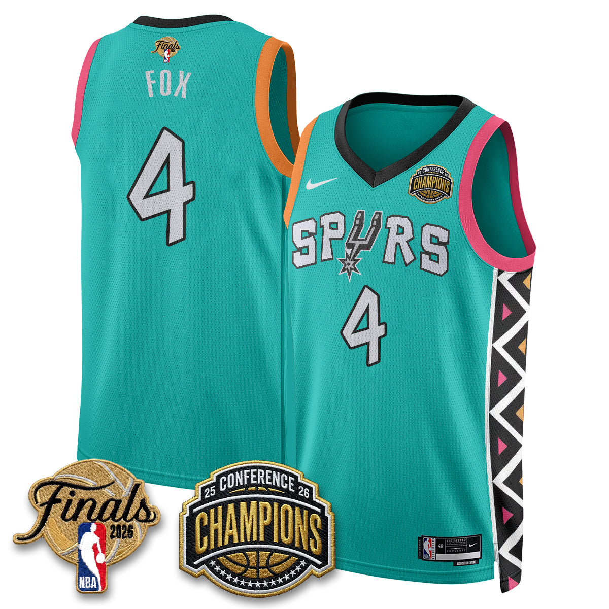 San Antonio Spurs 2026 Basketball  Western Conference Champions Vapor City Edition Jersey - Stitched