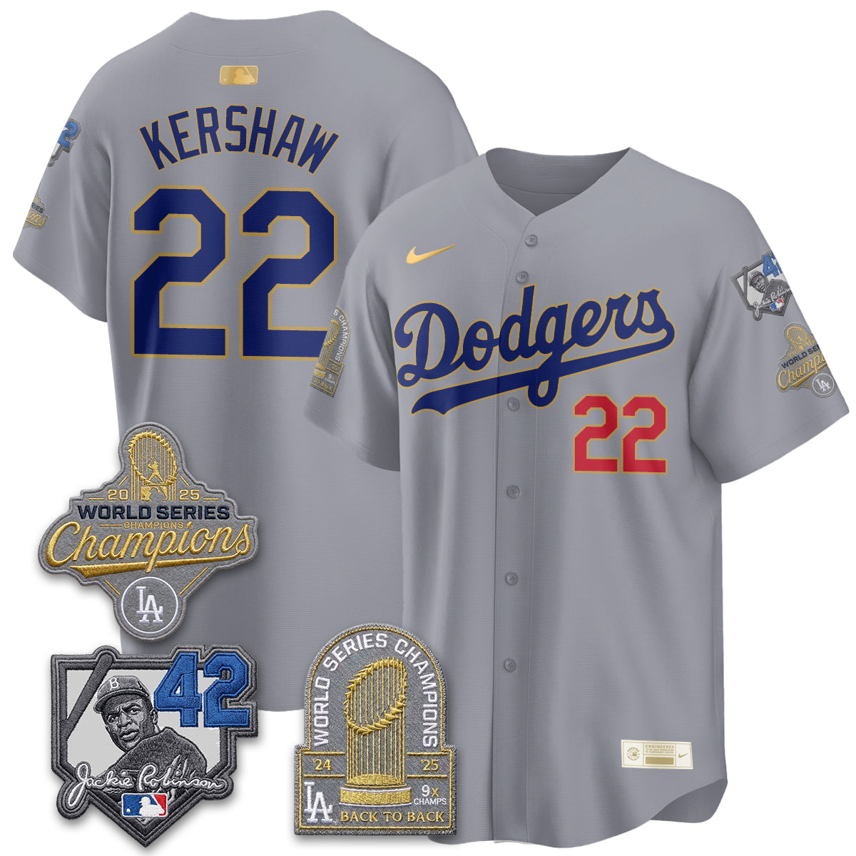 Los Angeles Dodgers 2026 Jackie Robinson New Era Vapor Limited Jersey - Stitched-Cuztomshoes