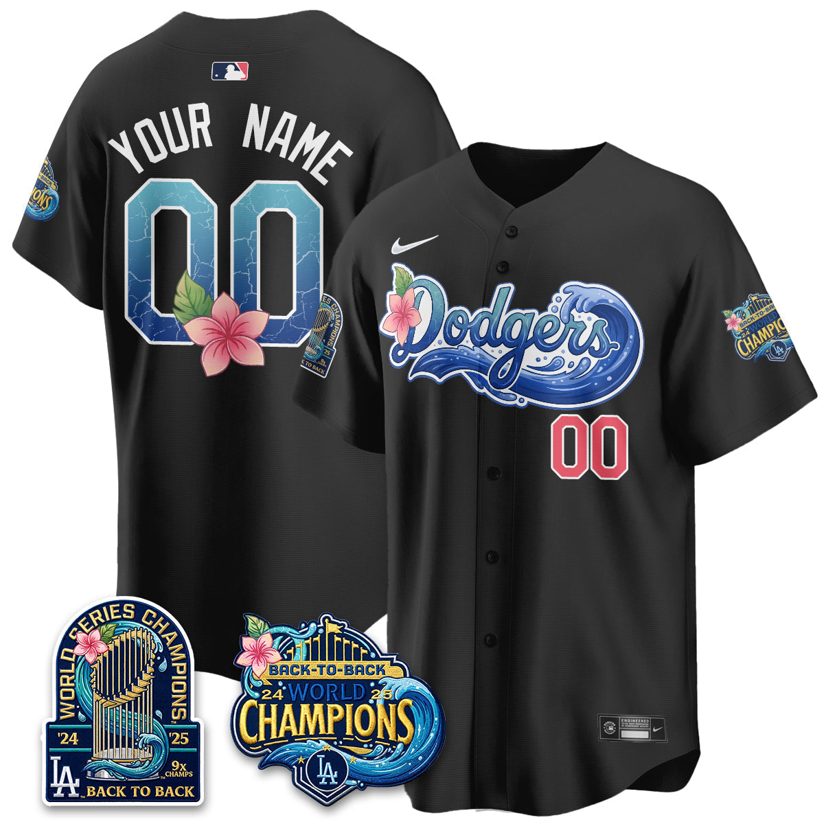 Los Angeles Dodgers Aloha Spirit Vapor Limited Custom Jersey - Stitched-Cuztomshoes