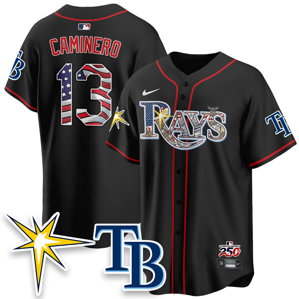 Tampa Bay Rays 2026 Independence Day USA Vapor Limited Jersey - Stitched