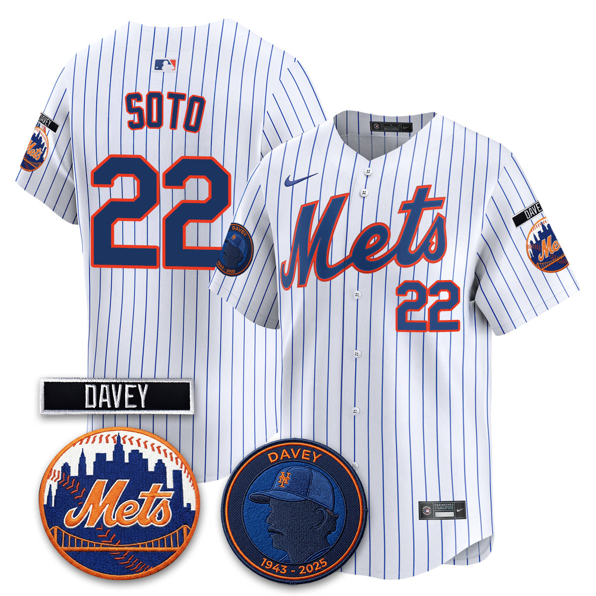 New York Mets 2026 Davey Johnson In Memoriam Vapor Limited Jersey - Stitched-Cuztomshoes