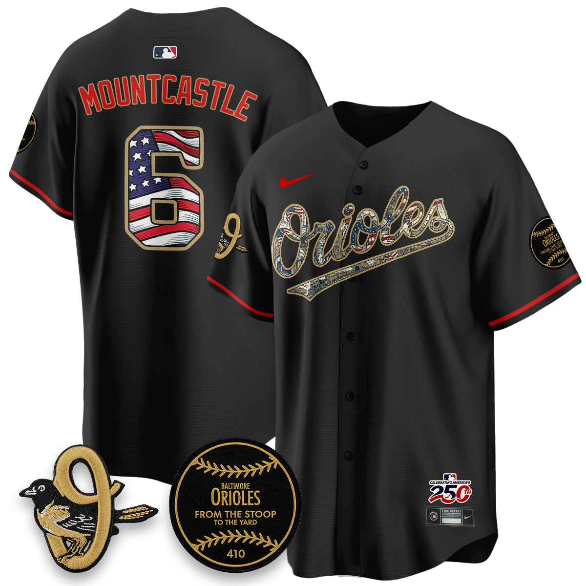 Baltimore Orioles 2026 Independence Day USA Vapor Limited Jersey - Stitched-Cuztomshoes