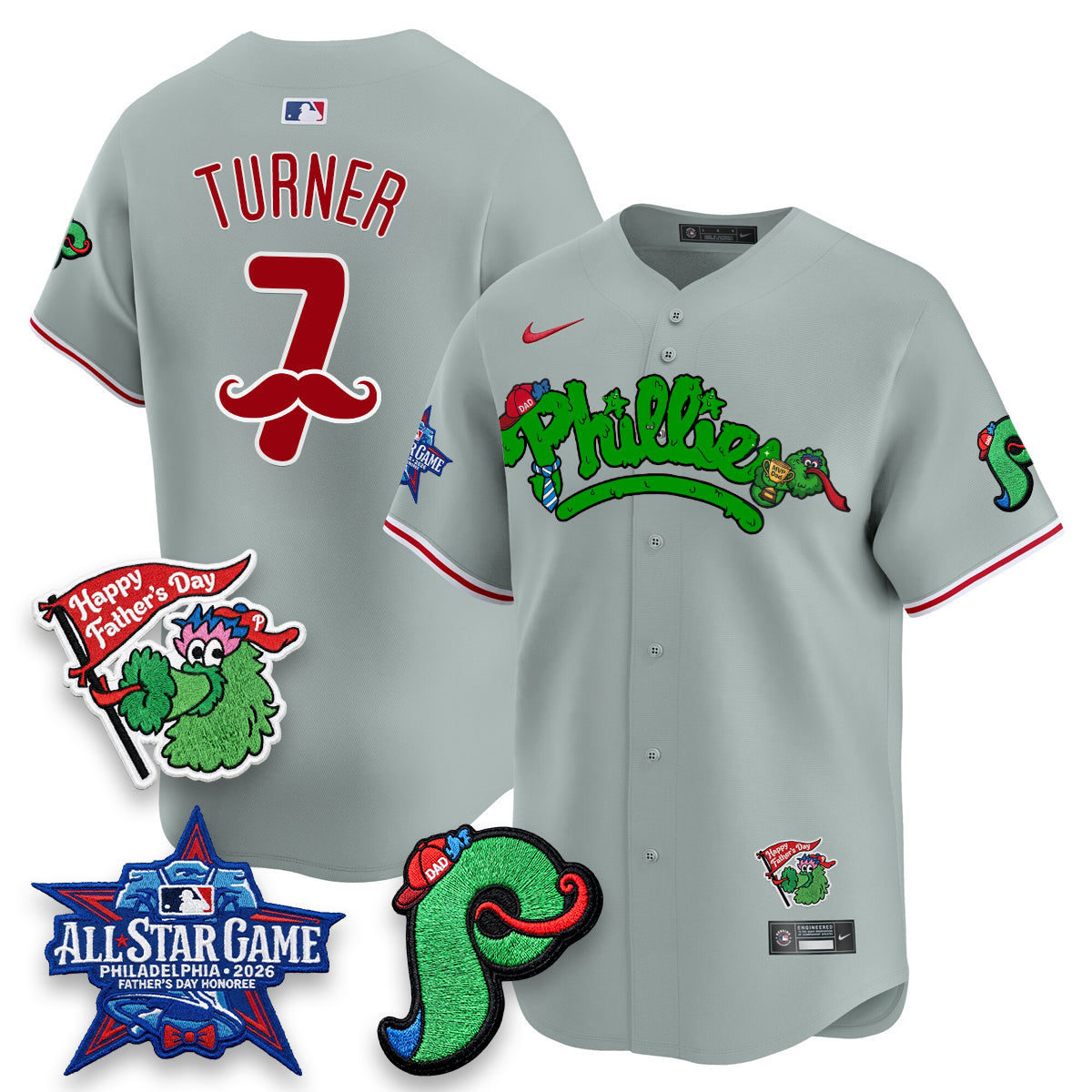 Philadelphia Phillies Happy Father's Day Vapor Jersey - Stitched