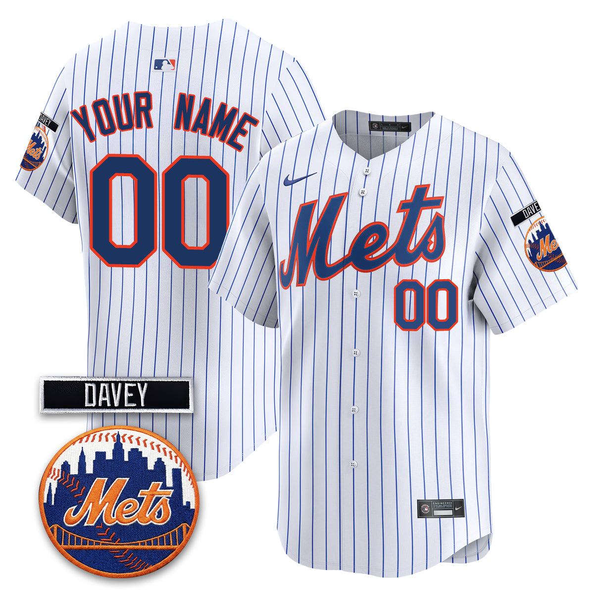 New York Mets 2026 Davey Johnson Memorial Vapor Custom Limited Jersey - Stitched-Cuztomshoes