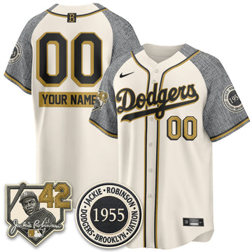 Los Angeles Dodgers 2026 New Era Jackie Robinson Vapor Limited Custom Jersey - Stitched-Cuztomshoes