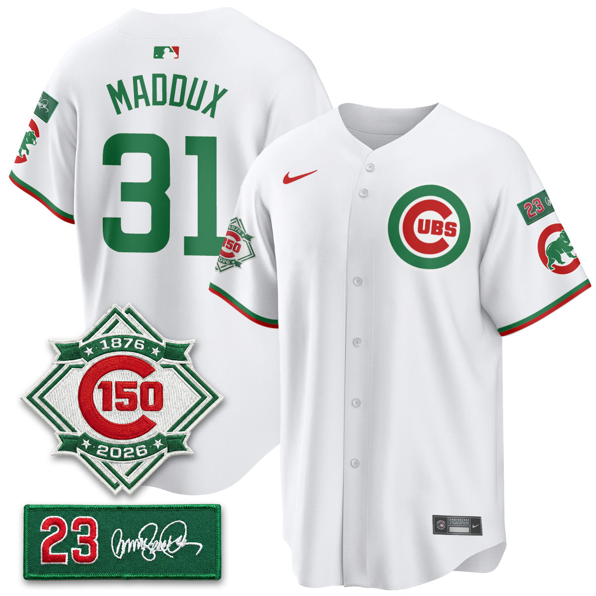 Chicago Cubs Limited Mexico Jersey - 150th Anniversary + Ryne Sandberg Tribute Patch Stitched