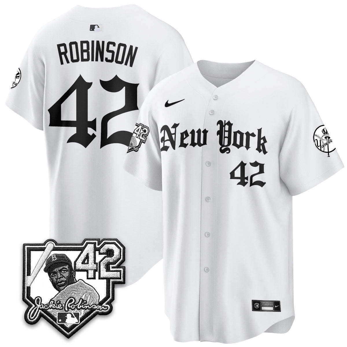 New York Yankees 2026 Jackie Robinson Day Gothic Vapor Limited Jersey - Stitched