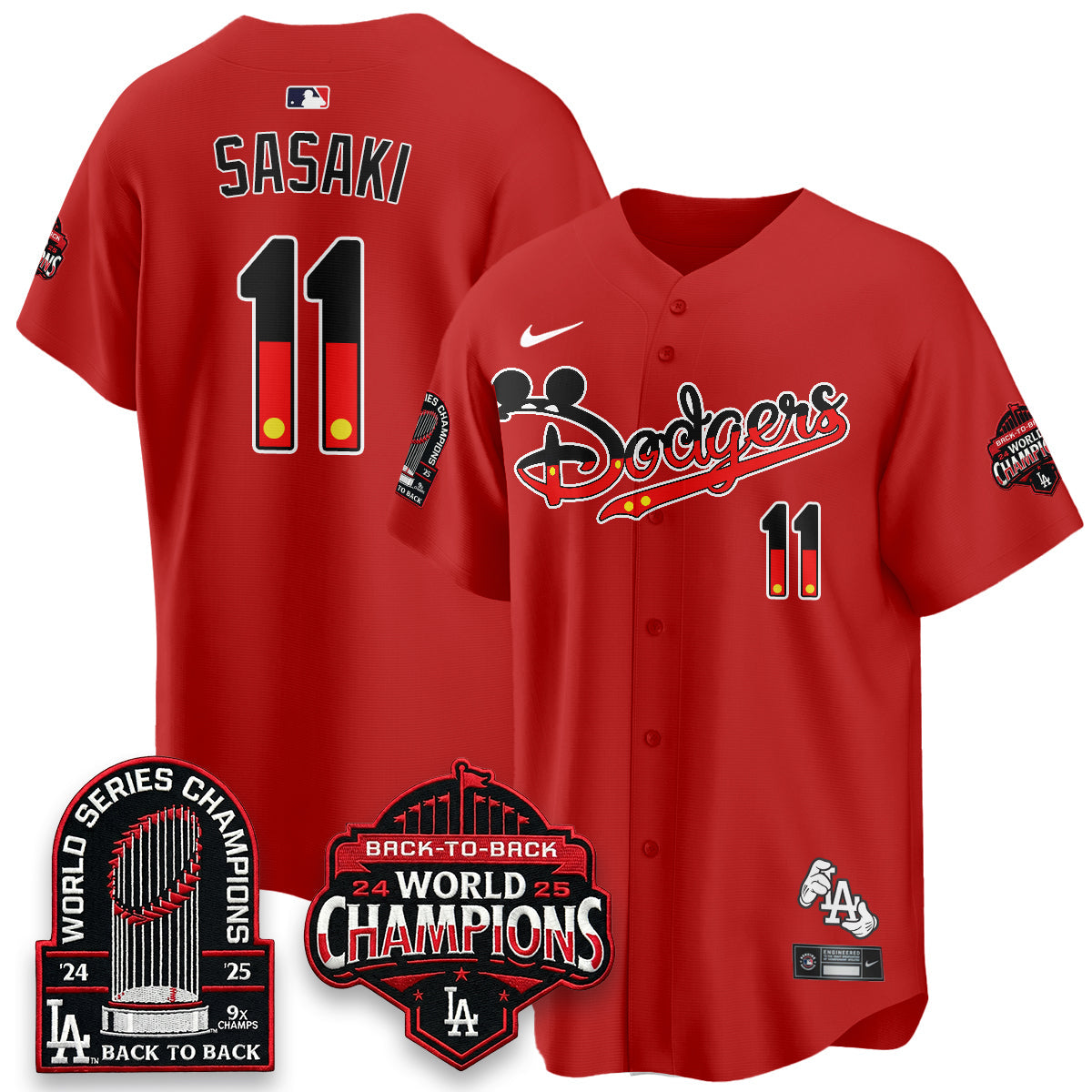Los Angeles Dodgers x Mouse Vapor Limited Jersey- Stitched-Cuztomshoes