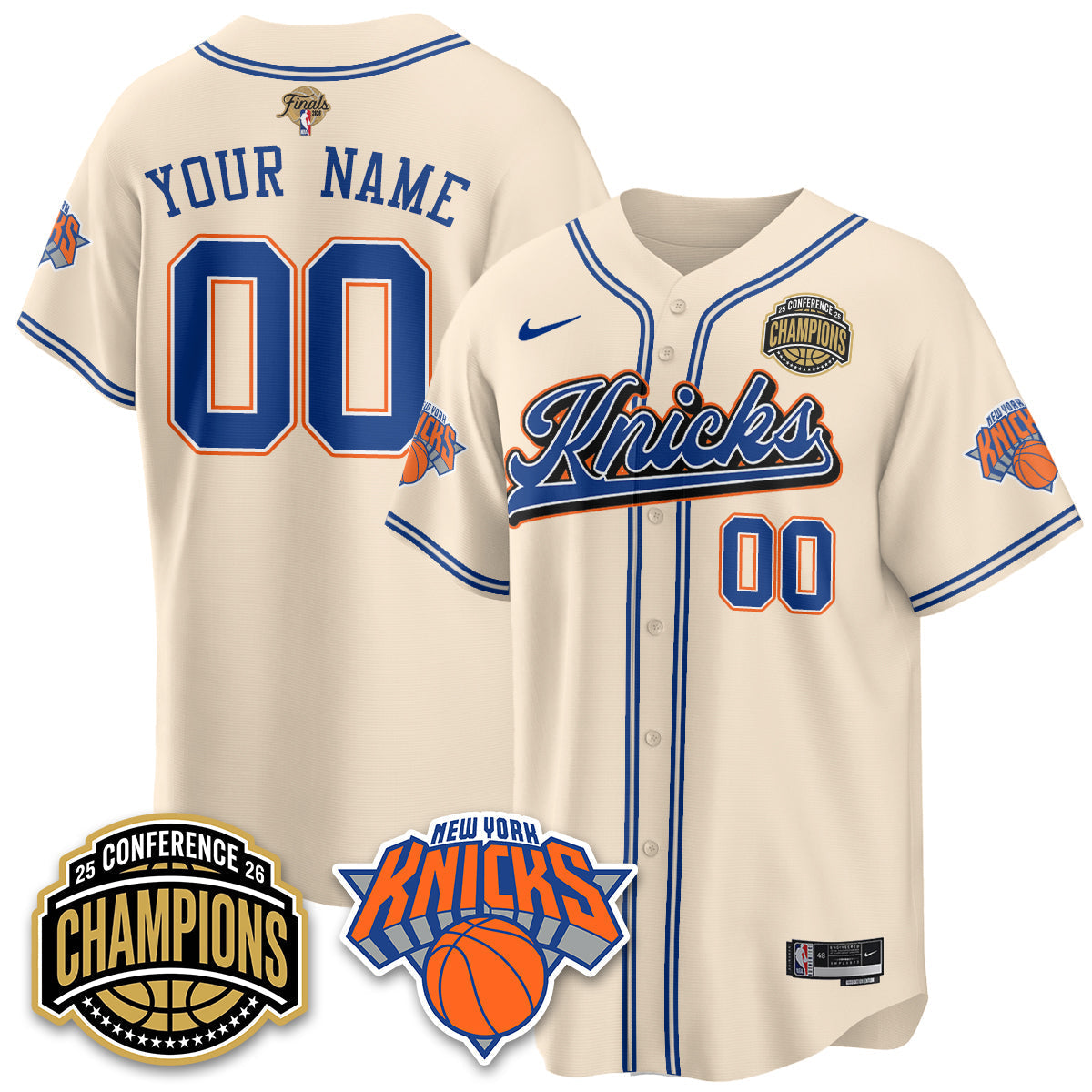 New York Knicks 2026 Basketball Finals Vapor City Edition Custom Jersey V2- Stitched-Cuztomshoes