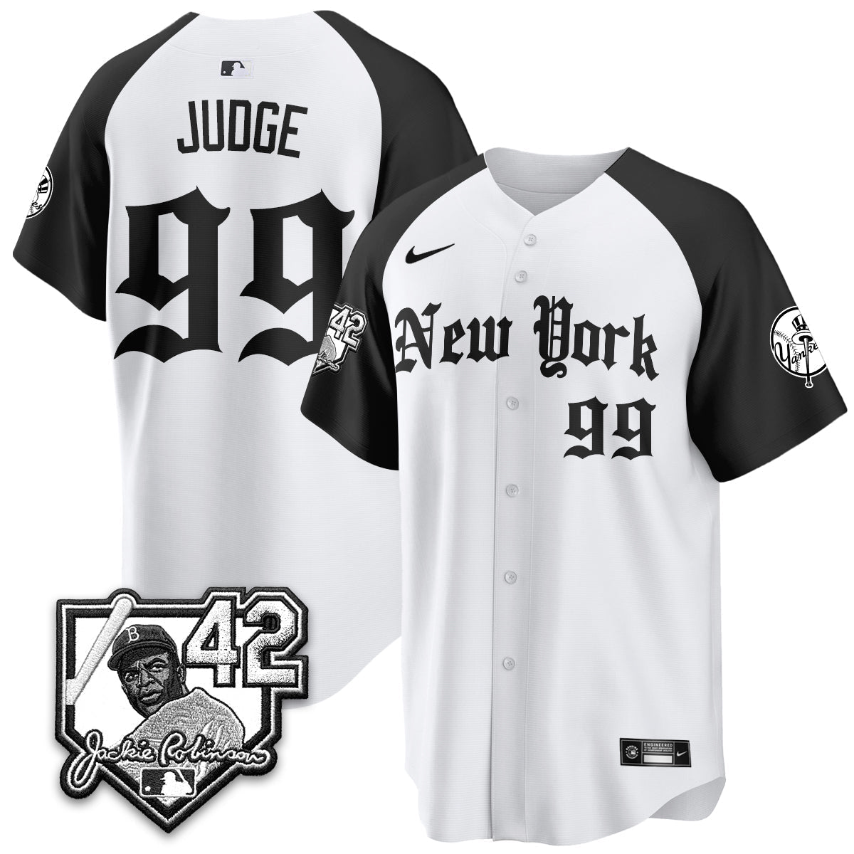 New York Yankees 2026 Jackie Robinson Day Gothic Vapor Limited Jersey - Stitched