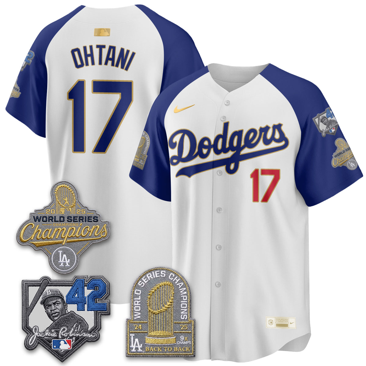 Los Angeles Dodgers 2026 Jackie Robinson New Era Vapor Limited Jersey - Stitched-Cuztomshoes