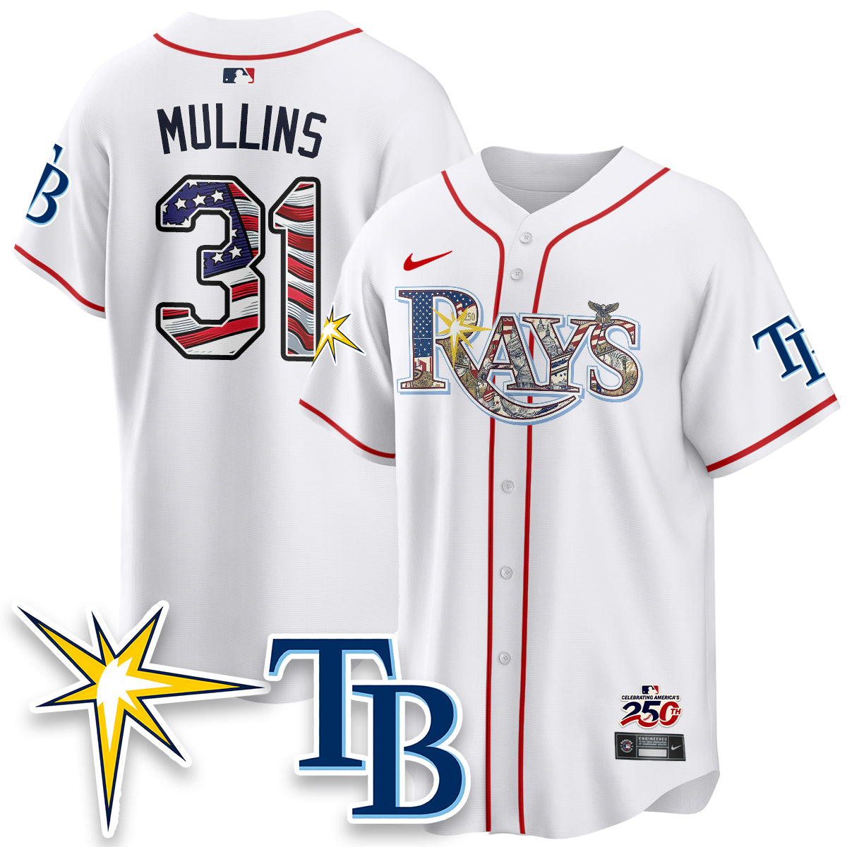 Tampa Bay Rays 2026 Independence Day USA Vapor Limited Jersey - Stitched