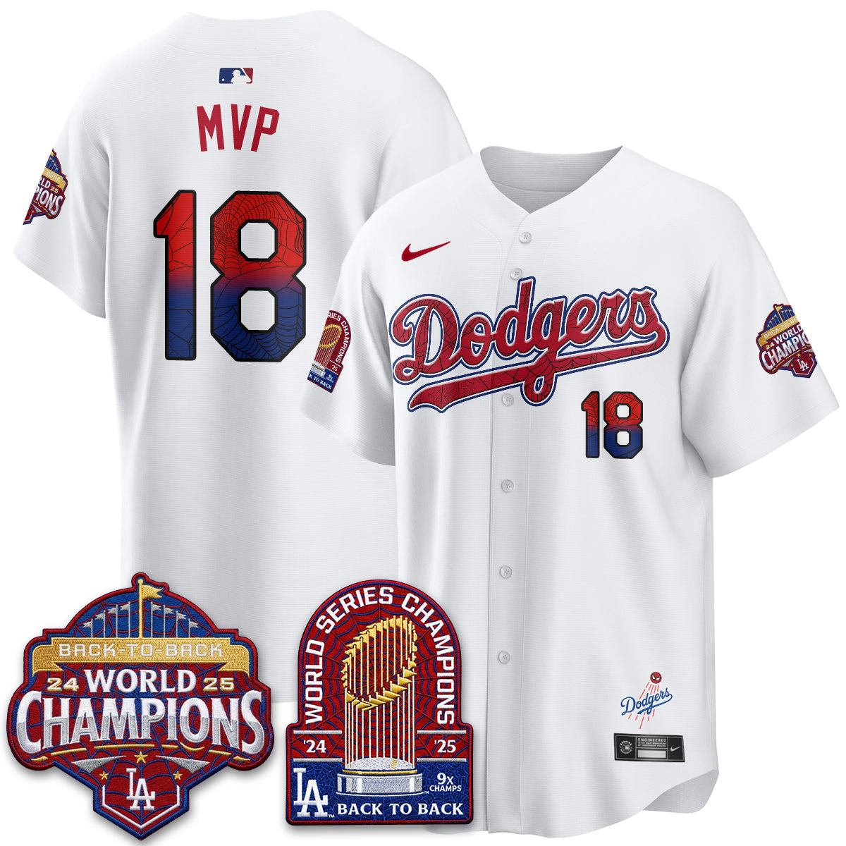 Los Angeles Dodgers x Web-Head 2026 Vapor Jersey - Stitched