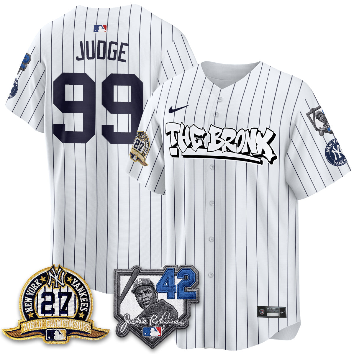New York Yankees The Bronx 2026 Jackie Robinson Day Vapor Limited Jersey - Stitched