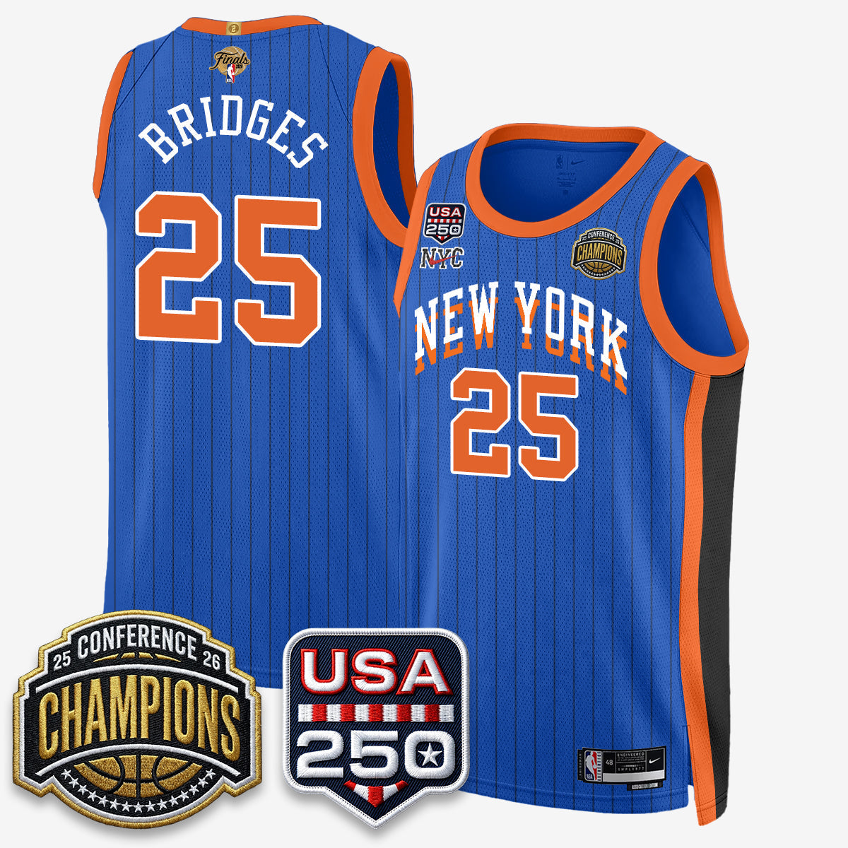 New York Knicks 2026 Basketball Eastern Conference Champions City Edition Jersey V2- Stitched-Cuztomshoes