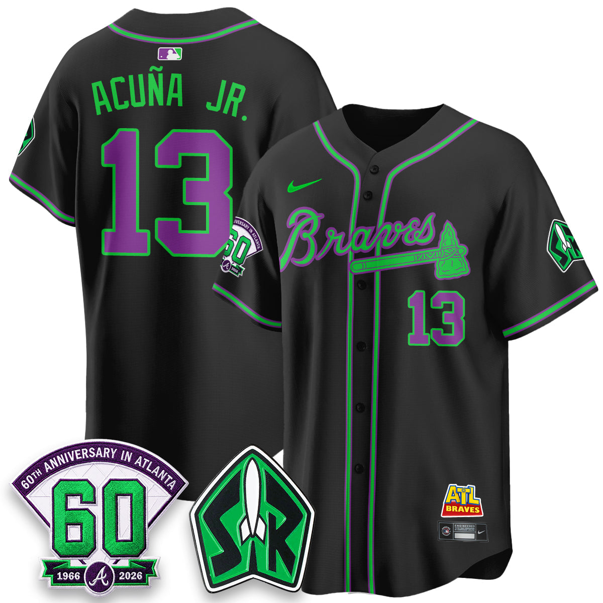 Atlanta Braves 60th Anniversary Space Ranger Edition Vapor Limited Jersey - Stitched