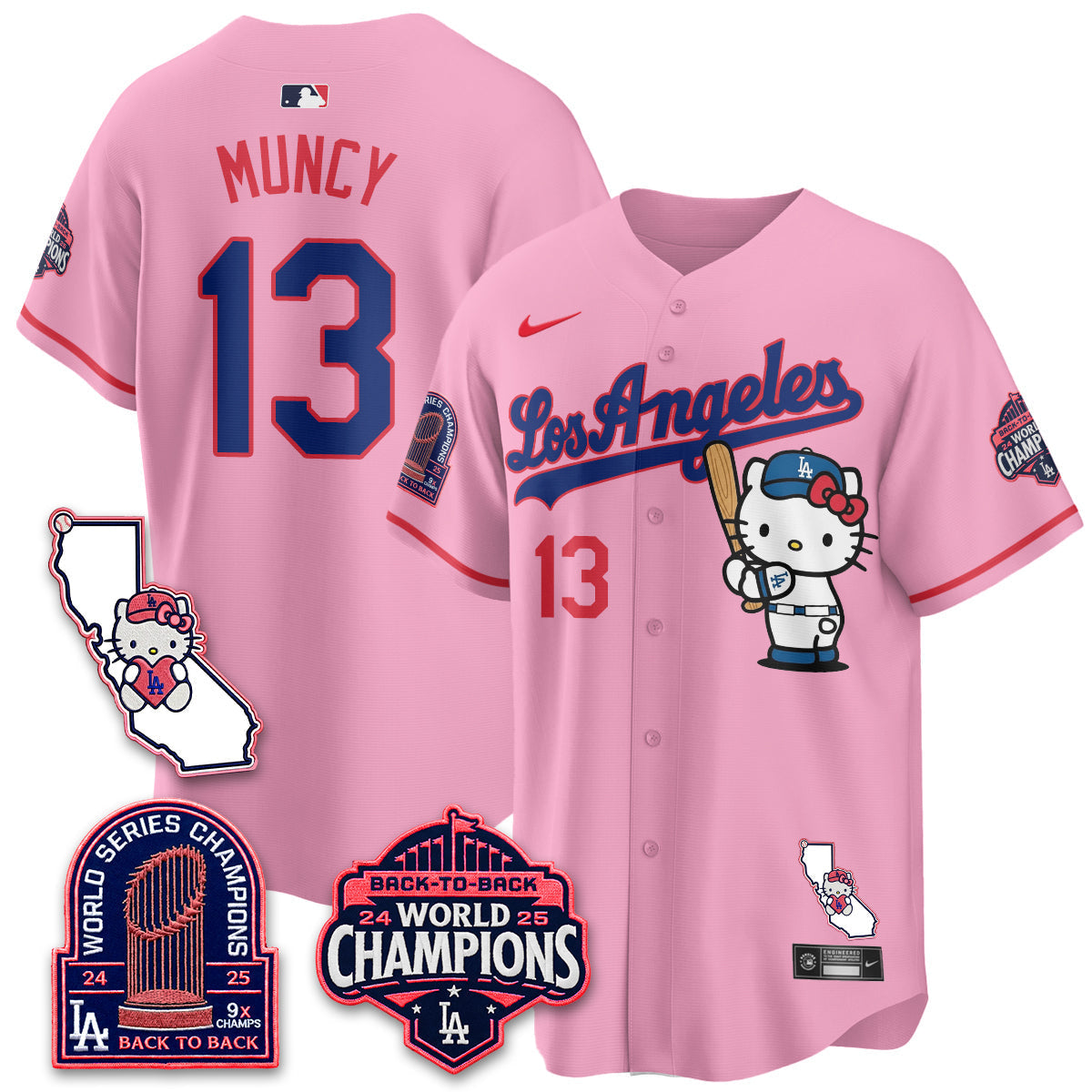 Los Angeles Dodgers x Meow KT 2026 Vapor Jersey - Stitched - V4-Cuztomshoes
