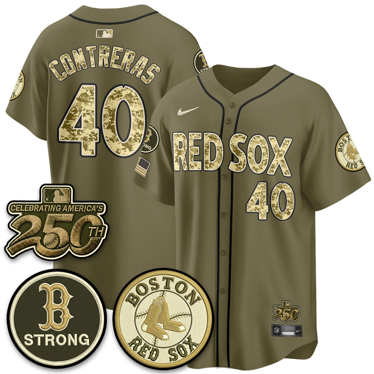 Boston Red Sox 2026 Armed Forces Day Jersey V2 - Stitched