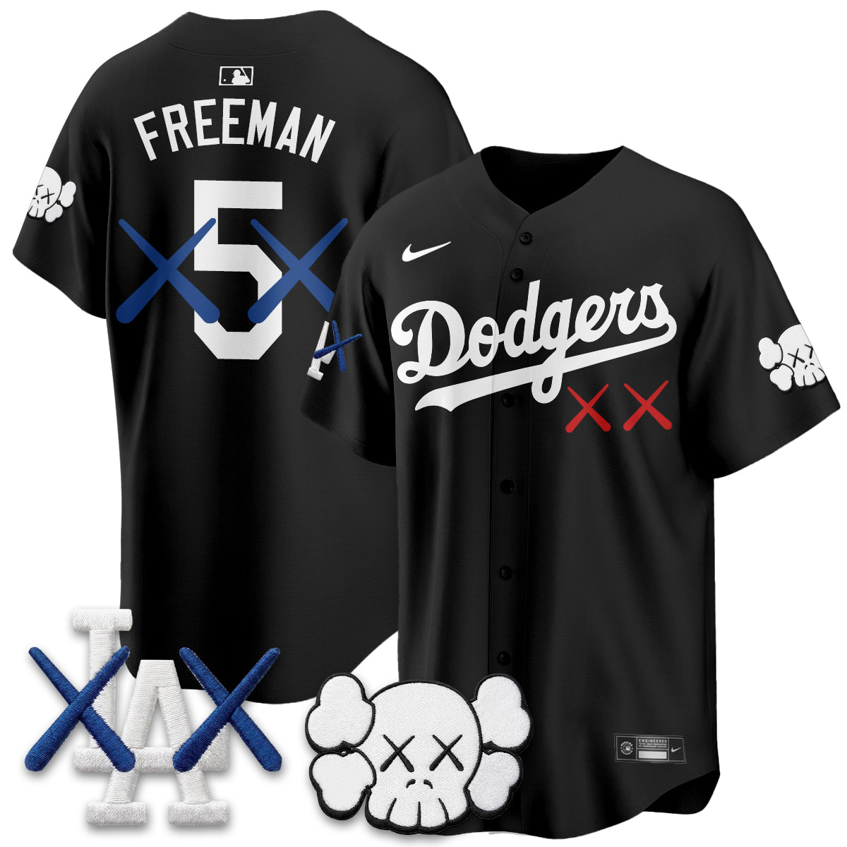 Los Angeles Dodgers x KAWS Edition Vapor Jersey - Stitched-Cuztomshoes