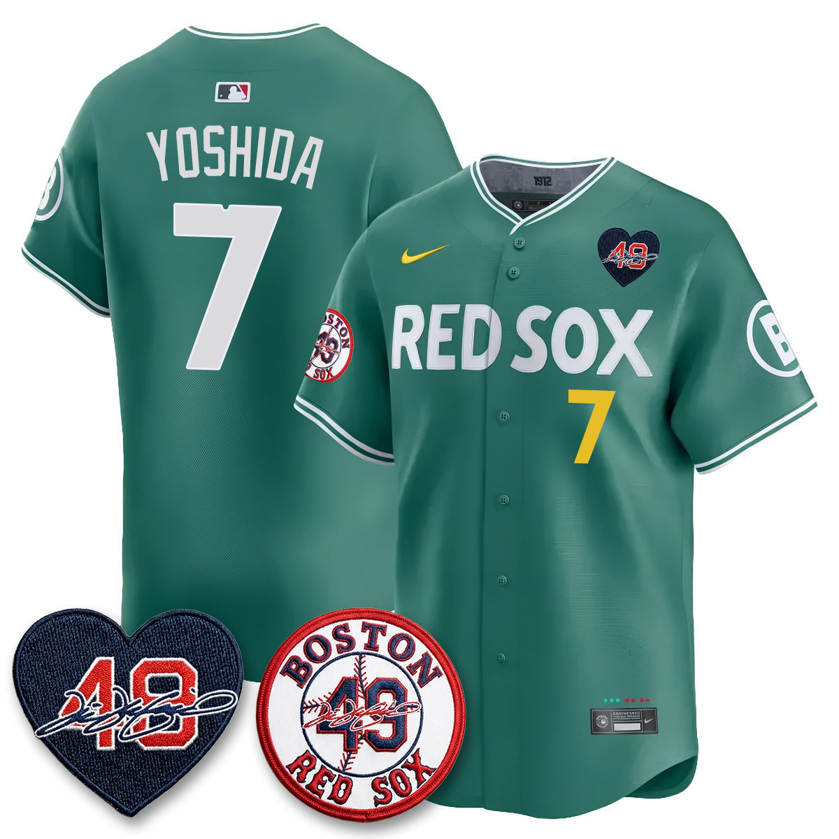 Boston Red Sox Tim Wakefield Memorial Patch Vaper Premier Limited Jersey - Stitched