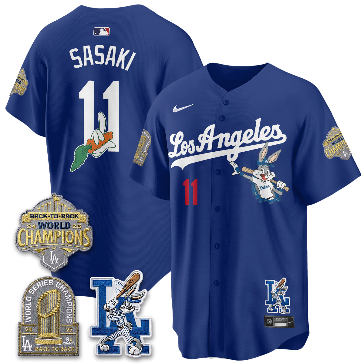 Los Angeles Dodgers Bunny Vapor Limited Jersey - Stitched-Cuztomshoes