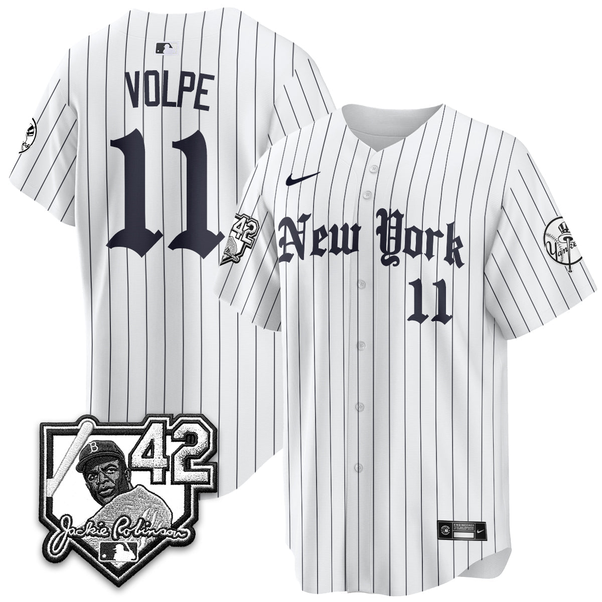 New York Yankees 2026 Jackie Robinson Day Gothic Vapor Limited Jersey - Stitched