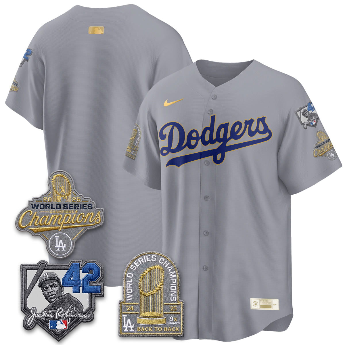 Los Angeles Dodgers 2026 Jackie Robinson New Era Vapor Limited Jersey - Stitched-Cuztomshoes