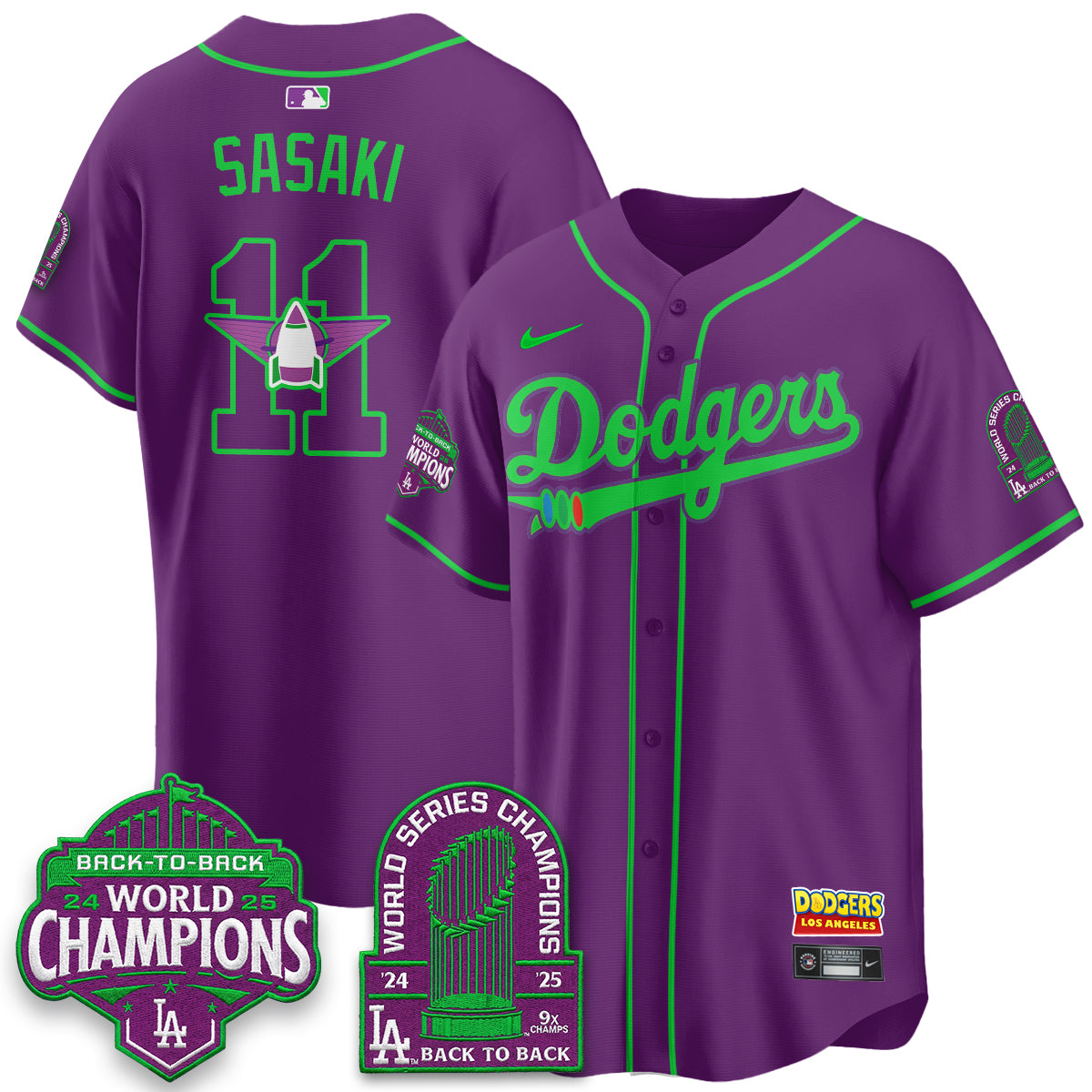 Los Angeles Dodgers 2026 Space Ranger Vapor Limited Jersey - Stitched-Cuztomshoes