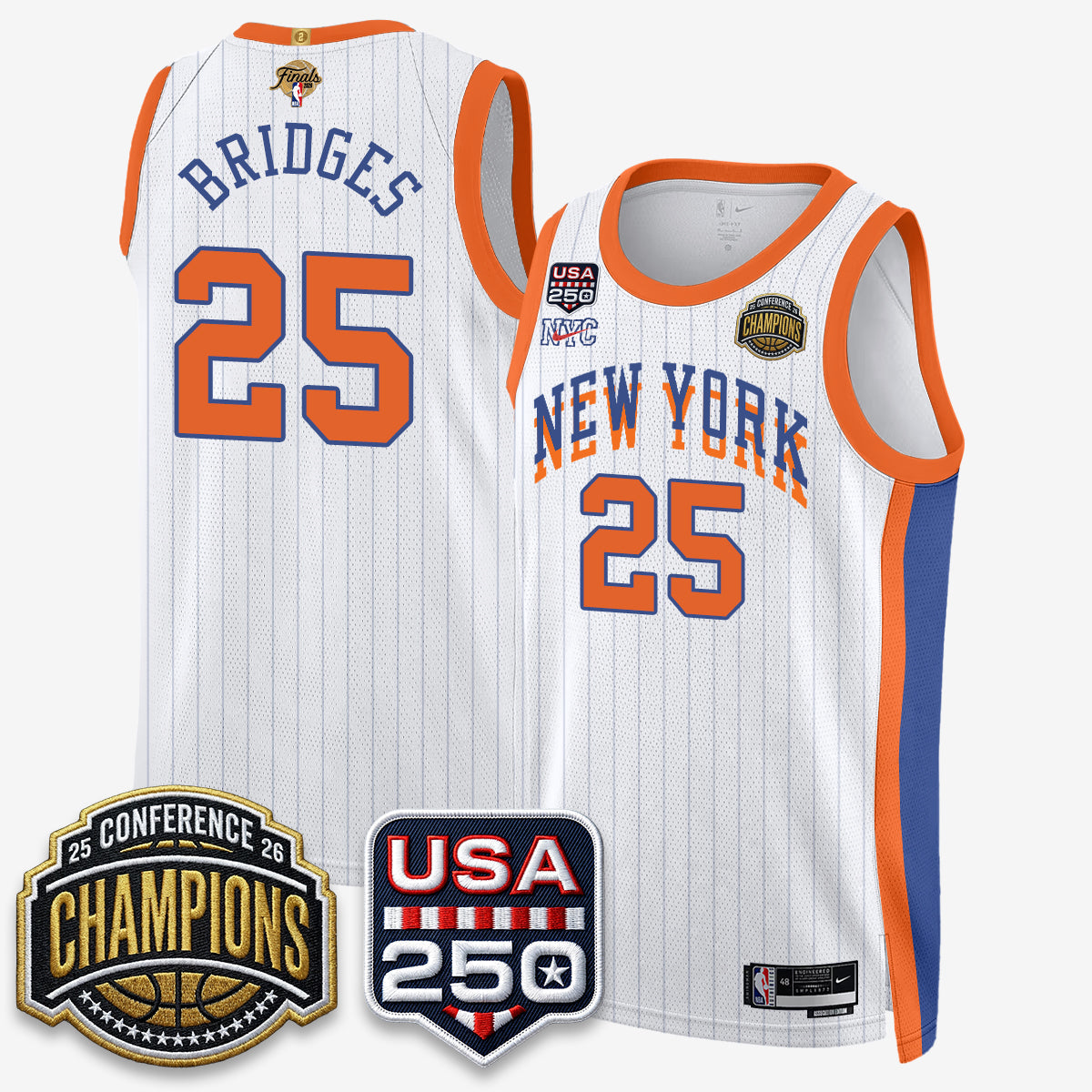 New York Knicks 2026 Basketball Eastern Conference Champions City Edition Jersey V2- Stitched-Cuztomshoes