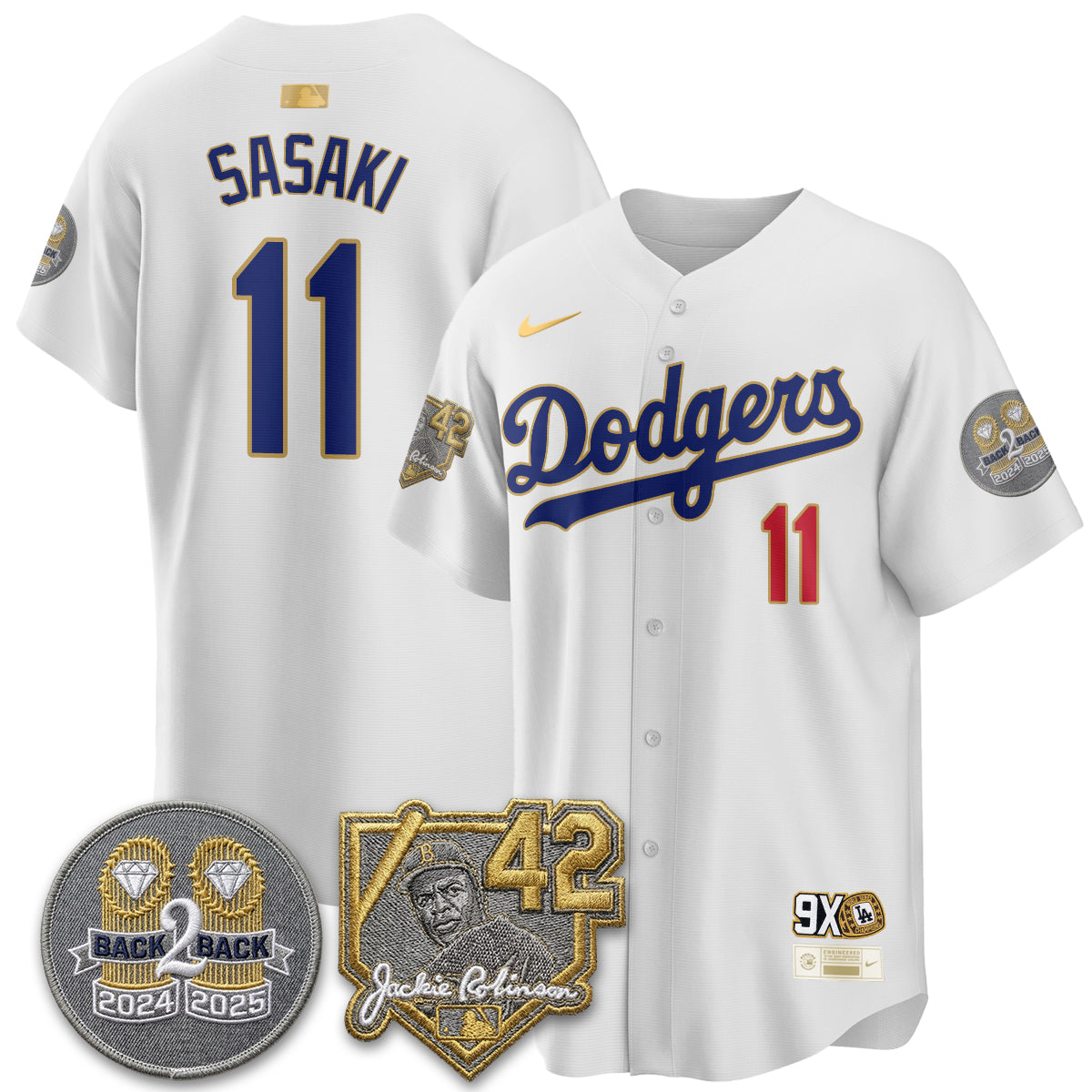 Los Angeles Dodgers - 2026 Jackie Robinson Day Vapor Limited Jersey - Stitched-Cuztomshoes