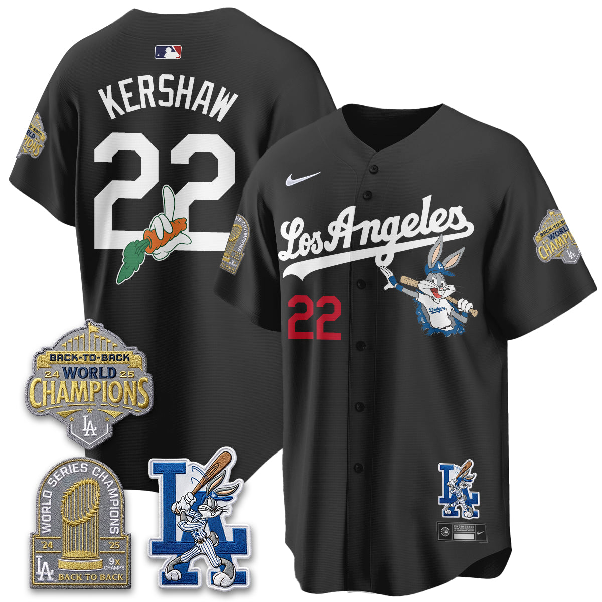 Los Angeles Dodgers Bunny Vapor Limited Jersey - Stitched-Cuztomshoes