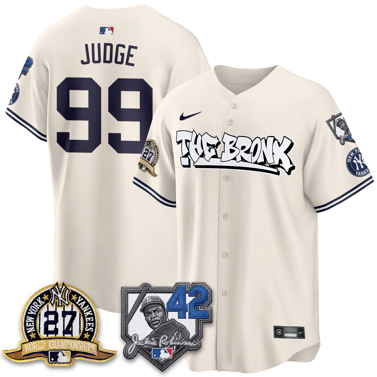 New York Yankees The Bronx 2026 Jackie Robinson Day Vapor Limited Jersey - Stitched