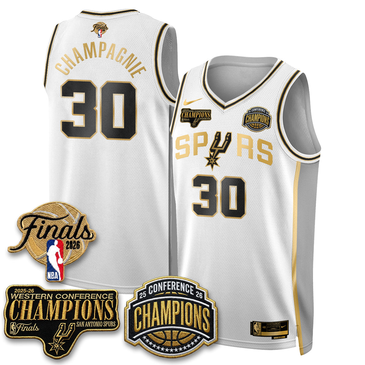 San Antonio Spurs 2026 Basketball  Western Conference Champions Vapor Special Edition Jersey - Stitched