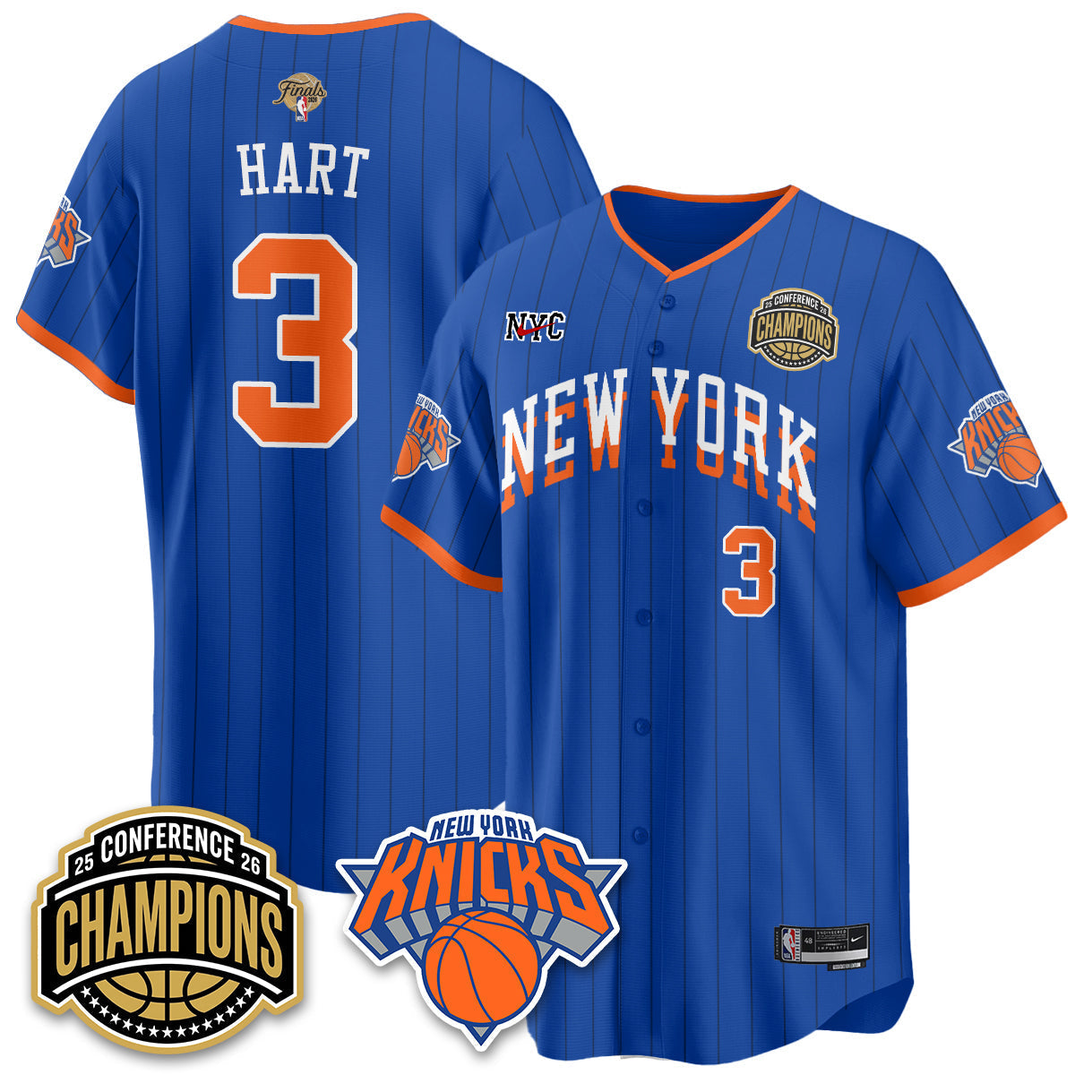 New York Knicks 2026 Basketball Finals Vapor City Edition Jersey V2- Stitched-Cuztomshoes