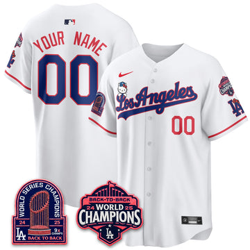 Los Angeles Dodgers x Hello Kitty Night 2026 Vapor Custom Jersey - Stitched - V2-Cuztomshoes