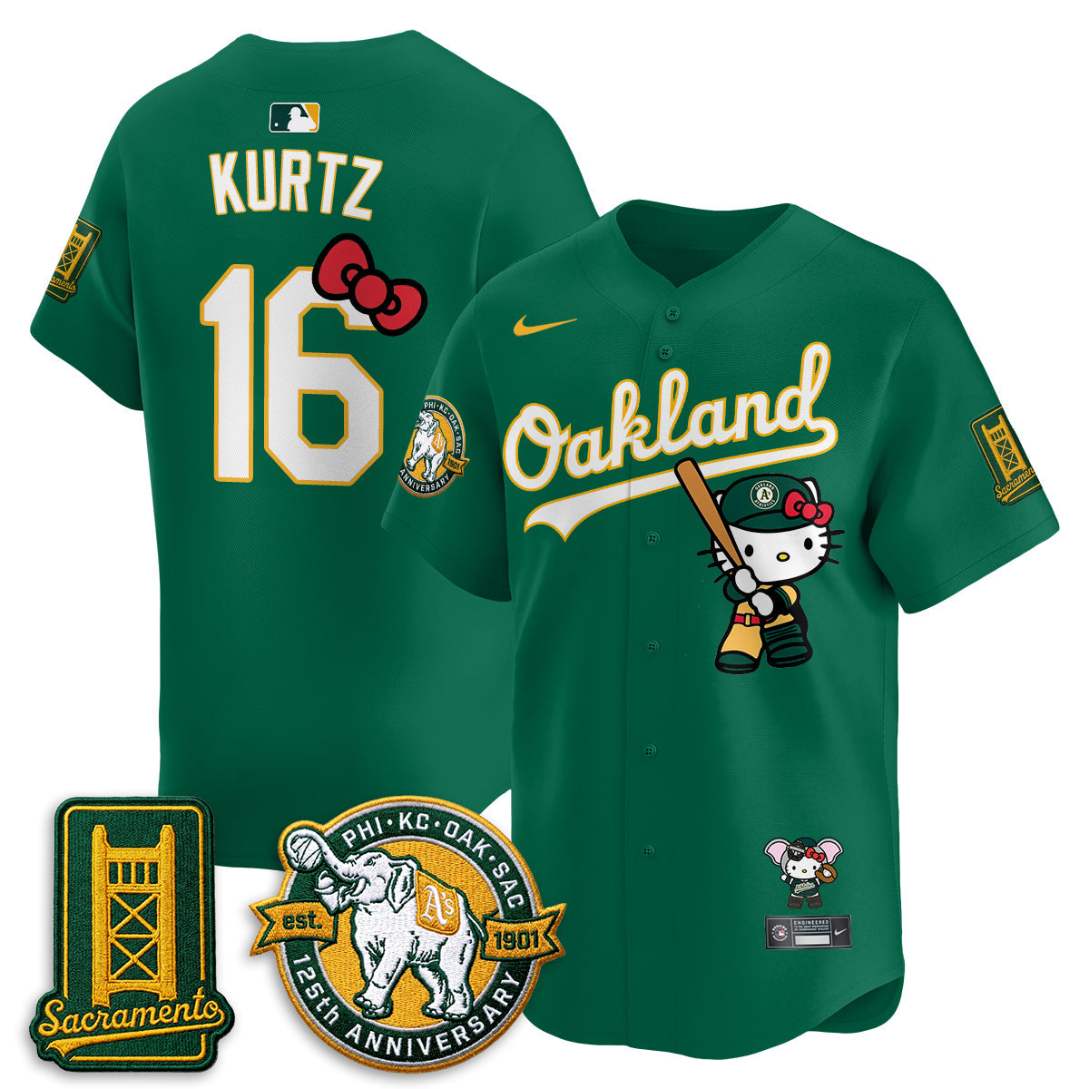Athletics x Meow KT 2026 Vapor Limited Jersey - Stitched