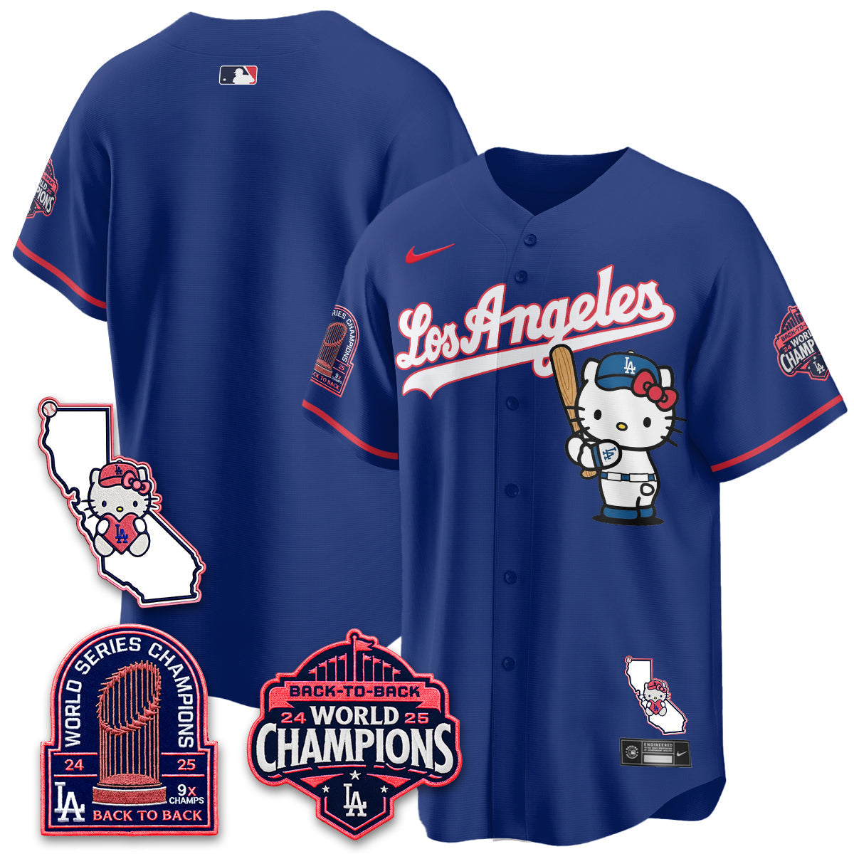 Los Angeles Dodgers x Meow KT 2026 Vapor Jersey - Stitched - V4-Cuztomshoes