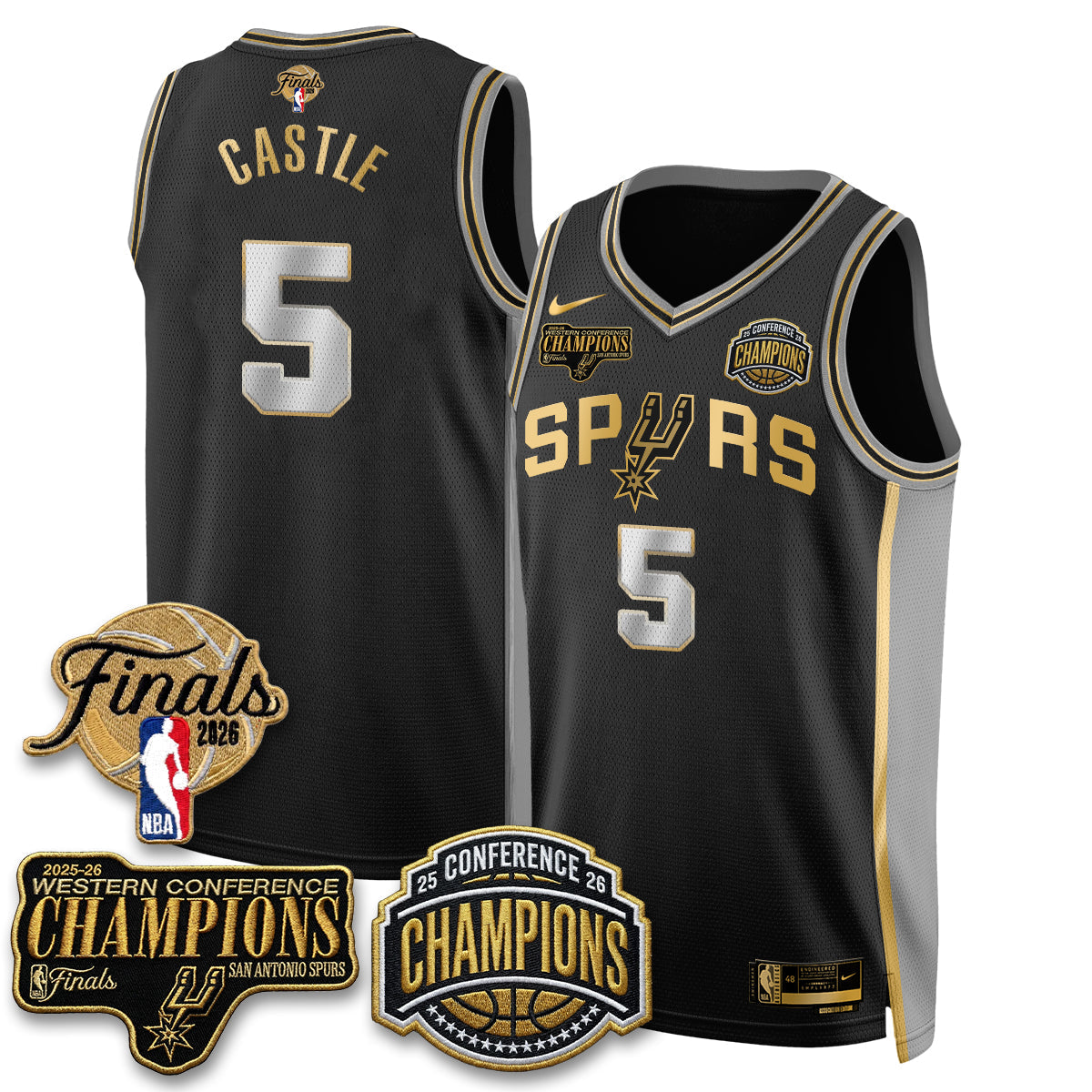 San Antonio Spurs 2026 Basketball  Western Conference Champions Vapor Special Edition Jersey - Stitched